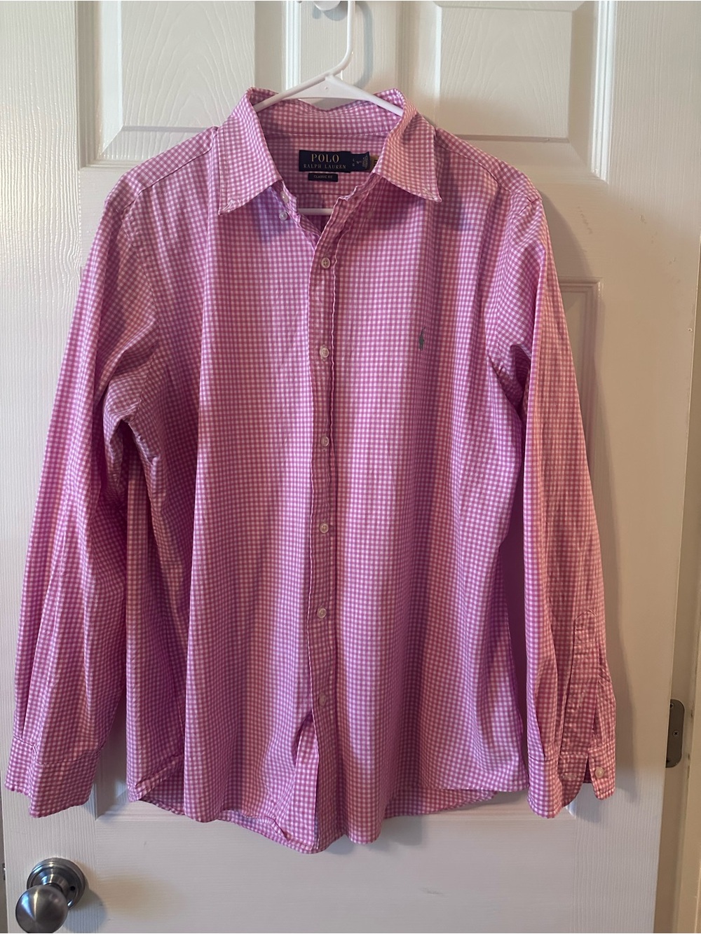 Polo Ralph Lauren Pink Gingham Button Down Shirt – Men’s Large